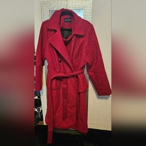 Eloquii Women's Bold Maroon Trench Coat